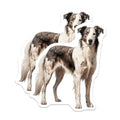 (2 Pack) Border Collie Dog Magnets - Merle Dog Portrait - Animal Lover Fridge Decor - Pet Owners Kitchen Magnets - 5 Inches On Longest Side - Thick Durable Magnet - Made in USA - MAG27858