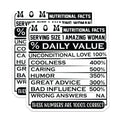 (2 Pack) Mom Nutritional Facts Magnets - Funny Mom - Mother's Day Refrigerator Decor - 5" On Longest Side - Premium Magnet - for Cars, Refrigerators, Toolboxes, Lockers - Made in USA - MAG15573