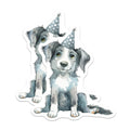 (2 Pack) Watercolor Puppy Magnets - Birthday Dog Art - Cute Pet Owner Fridge Decor - 5 Inches On Longest Side - Thick Durable Magnet - Made in USA - MAG26371