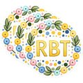(3 Pack) RBT Floral Wreath Decals - Therapist Decal - Mental Health Counselor Decal - 3 Inches On Longest Side - Easy Peel & Apply - Made in USA - 3MCS1943