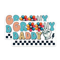 (2 Pack) Groovy Daddy Stickers - Retro Flower Power - Peace Sign Hand Art - 5" On Longest Side - Sticks to Smooth Flat Surfaces - Made in USA - BMCS7490