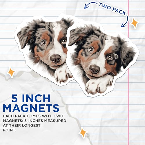 (2 Pack) Pet Lover Decor Magnet - 5" On Longest Side - Sticks to Smooth Flat Surfaces - Made in USA - MAG9838