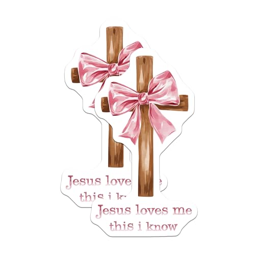 (2 Pack) Jesus Loves Me This I Know Magnets Magnets - 5" On Longest Side - Made in USA - Sticks to Refrigerators & Metal Surfaces - MAG8931