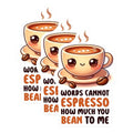(3 Pack) Espresso Decals - Coffee Lover - Cute Coffee Cup - 3 Inches On Longest Side - Easy Peel & Apply - Made in USA - 3MCS2066