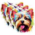 (3 Pack) Yorkie Decals - Yorkshire Terrier - Laptop Decal - 3 Inches On Longest Side - Easy Peel & Apply - Made in USA - 3MCS0853