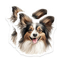 (2 Pack) Papillon Dog Magnets - Happy Pet Animal Lover Decoration - Cute Dog Breed Fridge Accessories for Owners - 5 Inches On Longest Side - Thick Durable Magnet - Made in USA - MAG25935