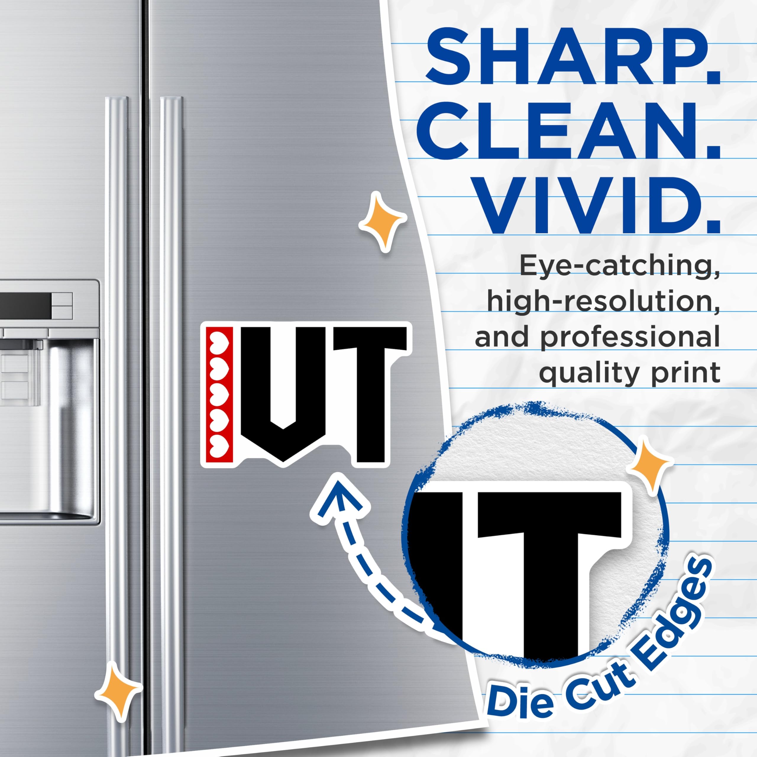 (2 Pack) IUT Magnets - University Tech Decor - College Student Accessories - 5" On Longest Side - Premium Magnet - for Cars, Refrigerators, Toolboxes, Lockers - Made in USA - MAG17294