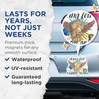 (2 Pack) Dang Fell Victim to Hubris Again Magnets - Cat with Wings - Humor Magnets - 5" On Longest Side - for Cars, Fridges, Toolboxes - Made in USA - MAG4348