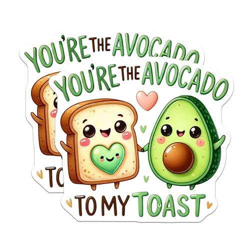 (2 Pack) YouÃ¢â‚¬â„¢re The Avocado to My Toast Magnets - Cute Avocado and Toast Magnets - Fun Kitchen Decor Magnets - 5" On Longest Side - for Cars, Refrigerators, Toolboxes, Lockers - Made in USA BMCS3351