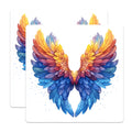(2 Pack) Rainbow Wings Magnets - Fantasy Art Decor - Ethereal Home Accents - 5 Inches On Longest Side - Thick Durable Magnet - Made in USA - MAG30490