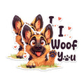 (2 Packs) I Woof You German Shepherd Magnets - German Shepherd Dog Breed Magnets - 5 Inches On Longest Side - Premium Magnet - for Fridges, Toolboxes, Cars - Made in USA - MAG2370