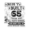 (2 Pack) Built 65 Years Ago Stickers - Classic Car Design - Vintage Birthday Decal - 5" On Longest Side - Sticks to Smooth Flat Surfaces - Made in USA - BMCS5994