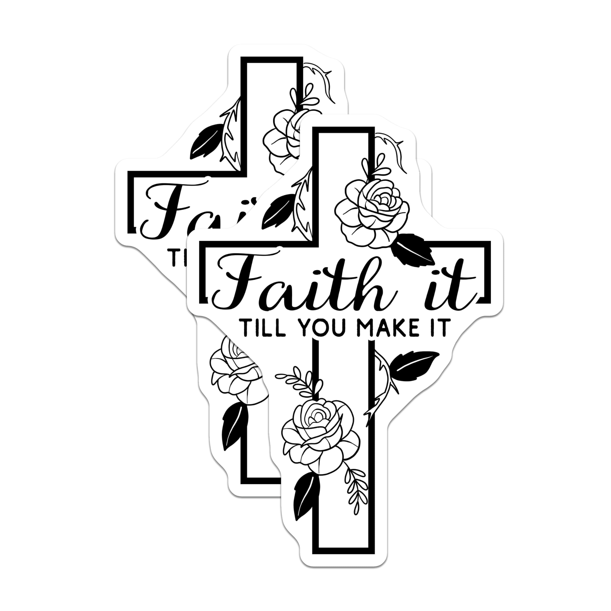 (2 Pack) Faith It Magnets - Inspirational Quote - Christian Home Decor - 5" On Longest Side - Premium Magnet - for Cars, Refrigerators, Toolboxes, Lockers - Made in USA - MAG16934