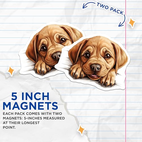 (2 Pack) Animal Kitchen Decor Magnet - 5" On Longest Side - Sticks to Smooth Flat Surfaces - Made in USA - MAG10210