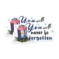 (2 Pack) Remembrance Magnets - Never Forgotten Lantern - Memorial Loved One Support - 5 Inches On Longest Side - Thick Durable Magnet - Made in USA - MAG37208