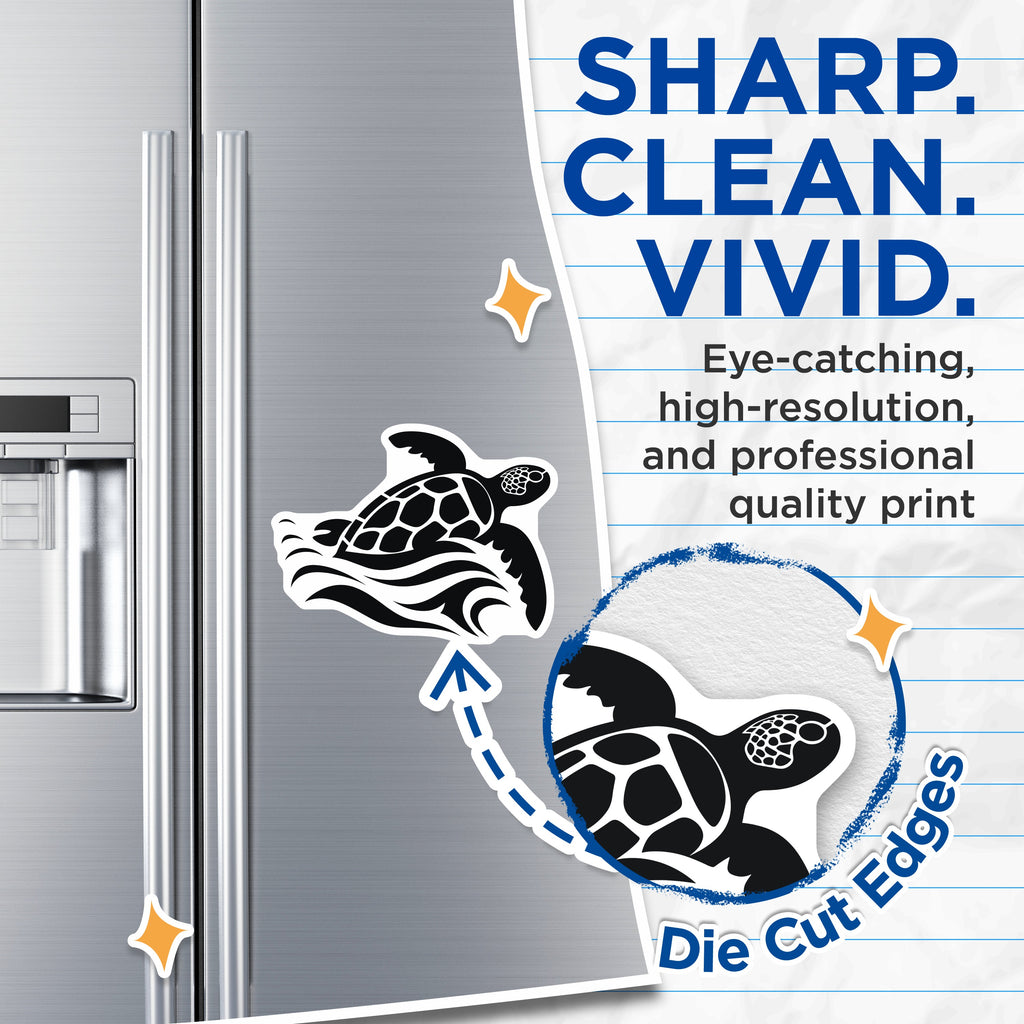 (2 Pack) Sea Turtle Magnets - Ocean Wave Design - Coastal Decor - Marine Animal Lover Souvenir - 5 Inches On Longest Side - Thick Durable Magnet - Made in USA - MAG39893