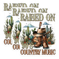 (3 Pack) Country Music Decals - 90s Raised - Cowboy Boots - Guitar Laptop Decal - 3 Inches On Longest Side - Easy Peel & Apply - Made in USA - 3MCS1938