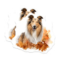 (2 Pack) Collie Dog Magnets - Autumn Pet Art - Fall Decor for Home - Dog Lover Accessories - 5 Inches On Longest Side - Thick Durable Magnet - Made in USA - MAG26508