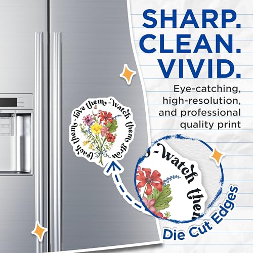 (2 Pack) Watch Them Grow Magnet - Teach Them - 5" On Longest Side - Sticks to Smooth Flat Surfaces - Made in USA - MAG9338
