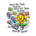 (2 Pack) Inspirational Flower Magnets - Motivational Cartoon Magnets - Positive Energy Quotes Magnets- 5" On Longest Side - for Fridges, Toolboxes, Cars - Made in USA - MAG2897
