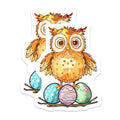 (2 Pack) Easter Owl Magnets - Spring Kitchen Decor - Cute Animal Fridge Magnet - 5 Inches On Longest Side - Thick Durable Magnet - Made in USA - MAG37326