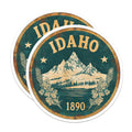(2 Pack) Idaho State Seal Magnets - Mountain Lake - State Pride Souvenir - 5" On Longest Side - Premium Magnet - for Cars, Refrigerators, Toolboxes, Lockers - Made in USA - MAG16237