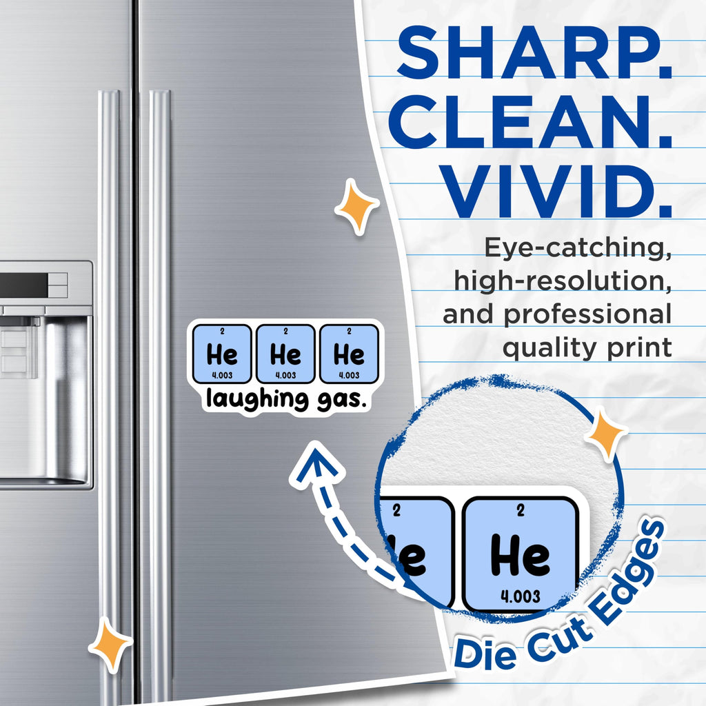 (2 Pack) Chemistry Humor Magnets - Science Joke - 5" On Longest Side - for Cars, Fridges, Toolboxes - Made in USA - MAG8025