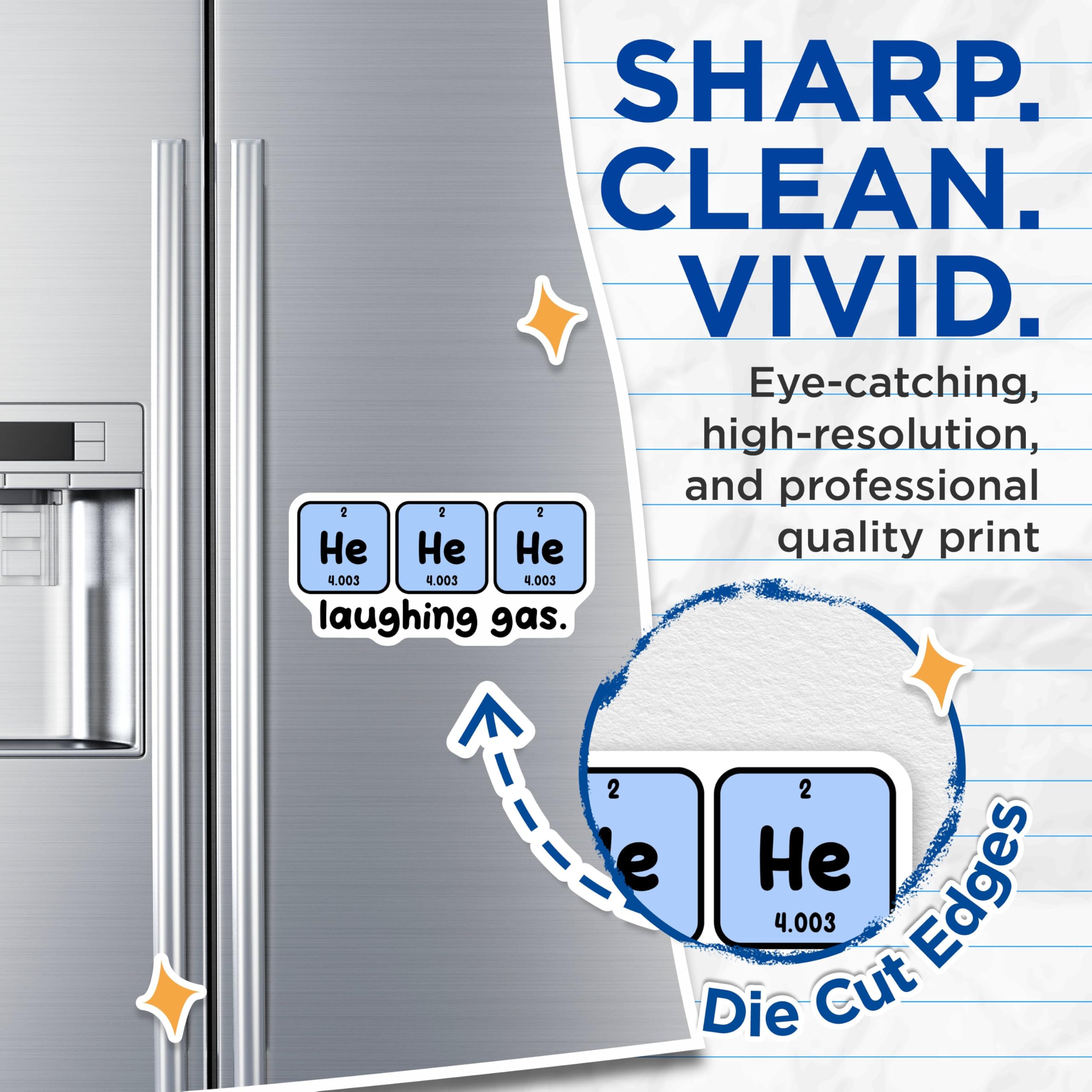 (2 Pack) Chemistry Humor Magnets - Science Joke - 5" On Longest Side - for Cars, Fridges, Toolboxes - Made in USA - MAG8025