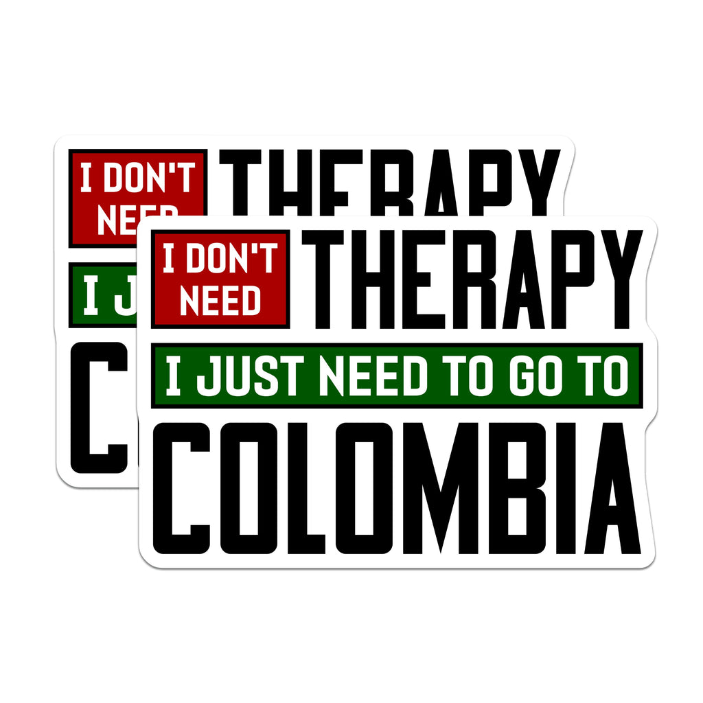 (2 Pack) Colombia Magnets - Travel Destination Decor - Funny Quote Statement - Wanderlust Refrigerator Accessory - 5 Inches On Longest Side - Thick Durable Magnet - Made in USA - MAG38766