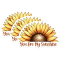 (3 Pack) You are My Sunshine Decals - Sunflower Decal - Laptop Decal - 3 Inches On Longest Side - Easy Peel & Apply - Made in USA - 3MCS6748