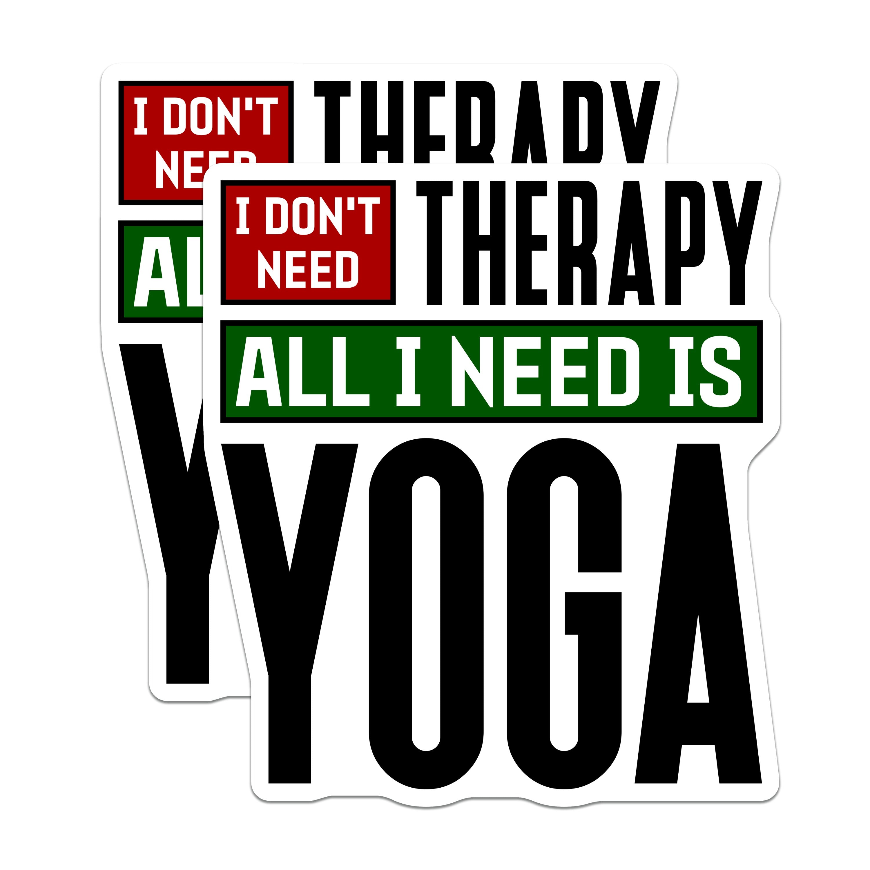 (2 Pack) Yoga Humor Magnets - Funny Yoga Quote Refrigerator Magnet - Wellness Enthusiast Decor - Yogi Reminder - 5 Inches On Longest Side - Thick Durable Magnet - Made in USA - MAG37963