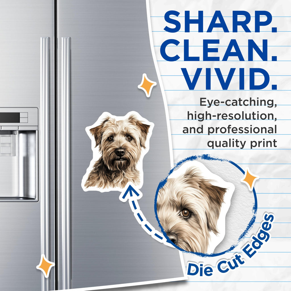 (2 Pack) Wheaten Terrier Magnets - Dog Lover Refrigerator - Pet Owner Home Accents - 5 Inches On Longest Side - Thick Durable Magnet - Made in USA - MAG30538