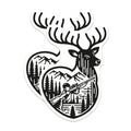 (2 Pack) Deer Hunting Magnets - Hunter Decor - Hunting Season Collectibles - Nature Wilderness Scene - Mountain Wildlife Art - 5 Inches On Longest Side - Thick Durable Magnet - Made in USA - MAG21227