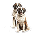 (2 Pack) Saint Bernard Magnets - Happy Dog Breed Decor - Pet Owner Item - 5 Inches On Longest Side - Thick Durable Magnet - Made in USA - MAG30658