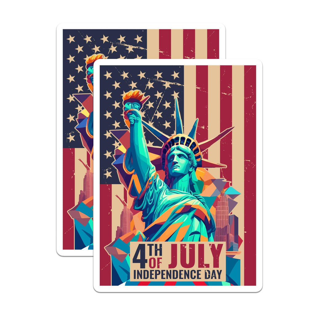 (2 Pack) Statue of Liberty Magnets - 4th of July Decor - Independence Day Fridge Magnets - 5" On Longest Side - Premium Magnet - for Cars, Refrigerators, Toolboxes, Lockers - Made in USA - MAG17680