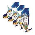 (3 Pack) New York Decals - State Map Stickers - Statue of Liberty - Travel Souvenir - Laptop Decals- 3 Inches On Longest Side - Easy Peel & Apply - Made in USA - 3MCS5065