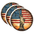 (3 Pack) Statue of Liberty Decals - American Flag - Patriotic USA Decal - 3 Inches On Longest Side - Easy Peel & Apply - Made in USA - 3MCS8196