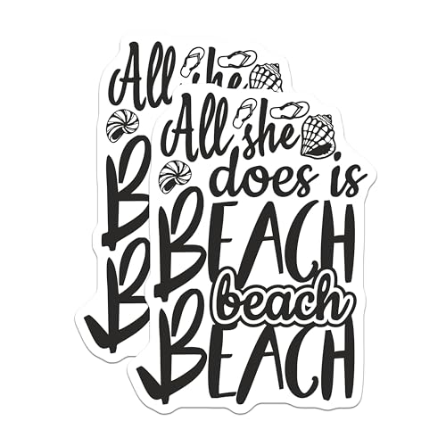 (2 Pack) Beach Quotes Magnets Magnets - Beach Decor - 5" On Longest Side - Made in USA - Sticks to Refrigerators & Metal Surfaces - MAG8500