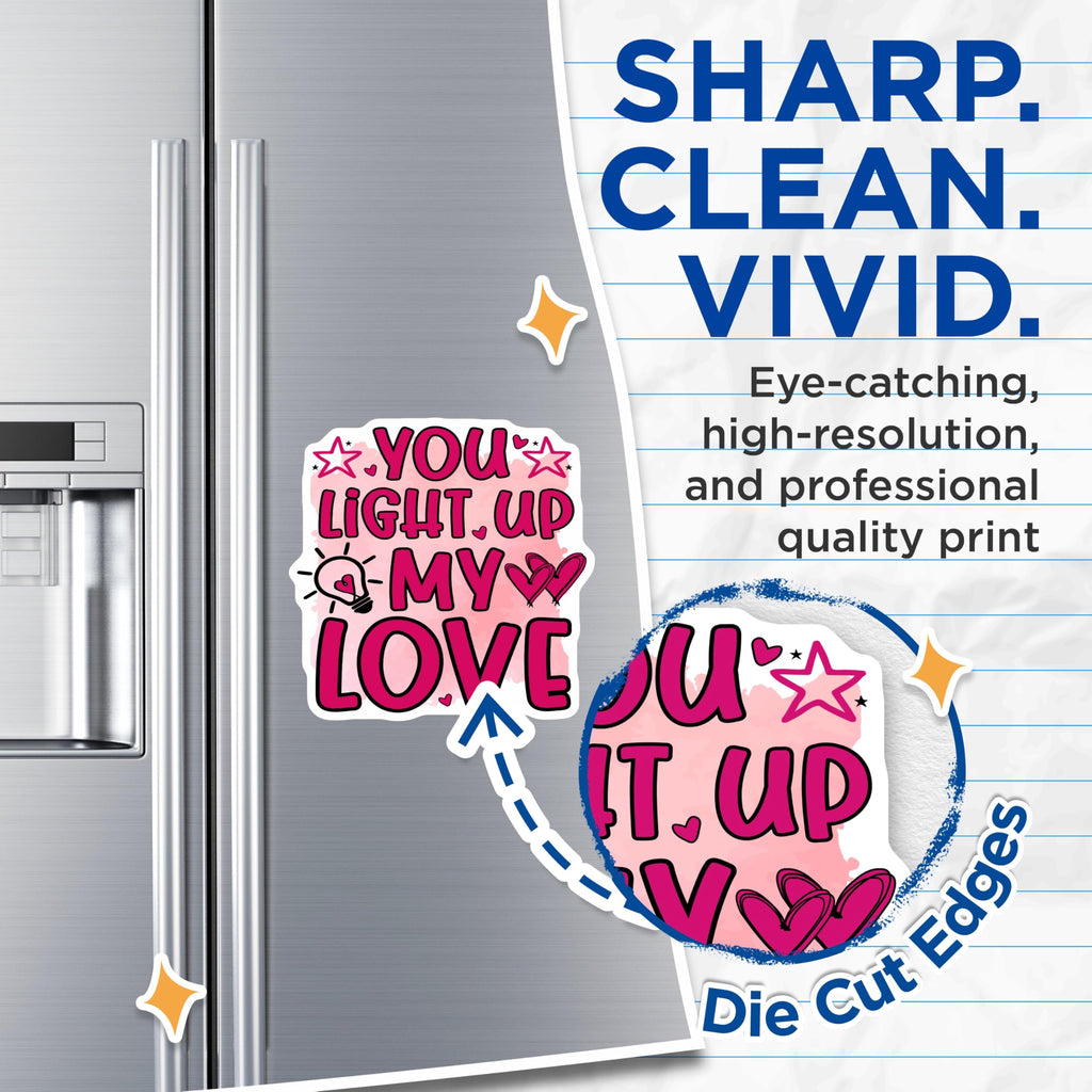 (2 Pack) Love Expression Magnets - Romantic Message Decor - Valentine's Day Couple Idea - 5 Inches On Longest Side - Thick Durable Magnet - Made in USA - MAG22816