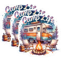 (3 Pack) Camp Life Decals - Camper Decal - Camping Decals- 3 Inches On Longest Side - Easy Peel & Apply - Made in USA - 3MCS5441
