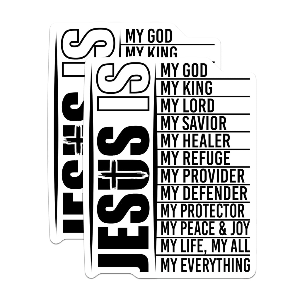 (2 Pack) Jesus is Magnets - Christian Faith Decor - Religious Affirmation - Spiritual Home Accent - 5 Inches On Longest Side - Thick Durable Magnet - Made in USA - MAG29844