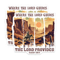 (2 Pack) Where The Lord Guides Stickers - Inspirational Bible Verse - Religious Decal - 5" On Longest Side - Sticks to Smooth Flat Surfaces - Made in USA - BMCS6455