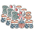 (3 Pack) Dog Mom Decals - Patriotic USA Flag - American Dog Paw - 3 Inches On Longest Side - Easy Peel & Apply - Made in USA - 3MCS4803