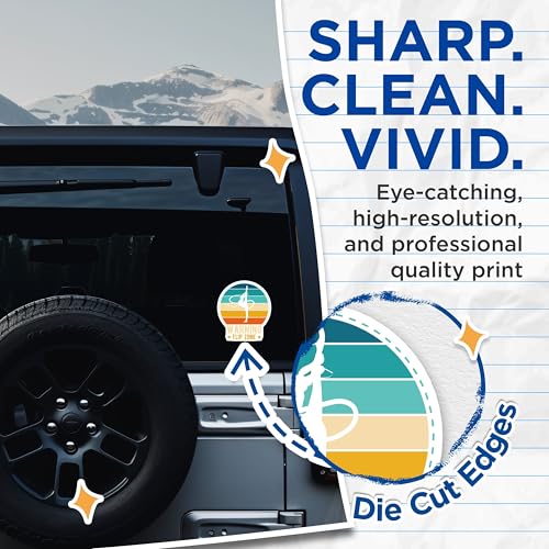 (2 Pack) Warning Flip Zone Stickers - Gymnast Silhouette Stickers - Gymnastics Warning Stickers - 5" On Longest Side - Sticks to Smooth Flat Surfaces - Made in USA - BMCS5555