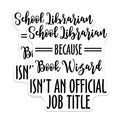 (2 Pack) School Librarian Magnets - Book Wizard - Funny Job Title Fridge Magnets - 5" On Longest Side - Premium Magnet - for Cars, Refrigerators, Toolboxes, Lockers - Made in USA - MAG14188