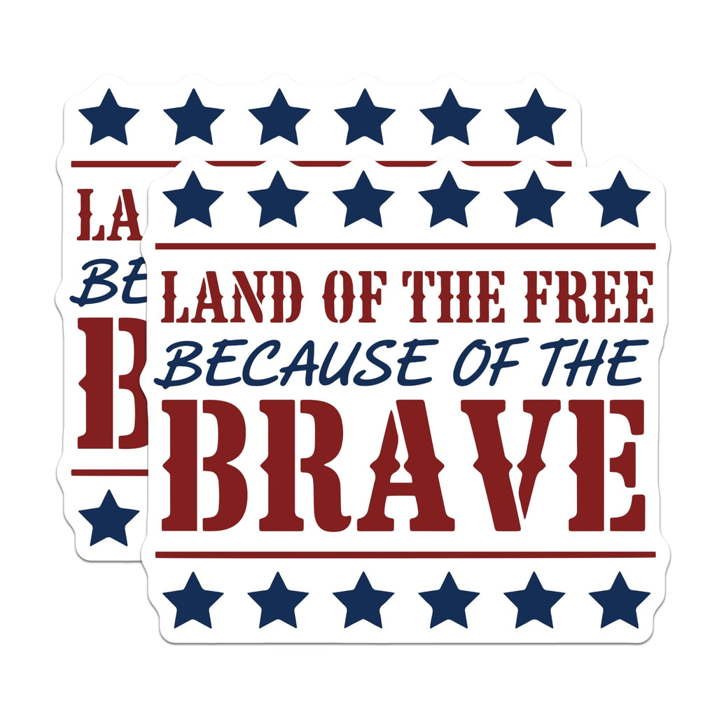 (2 Pack) Patriotic Magnets - Land of The Free - Stars and Stripes Fridge Magnets - 5" On Longest Side - Premium Magnet - for Cars, Refrigerators, Toolboxes, Lockers - Made in USA - MAG16275