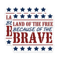 (2 Pack) Patriotic Magnets - Land of The Free - Stars and Stripes Fridge Magnets - 5" On Longest Side - Premium Magnet - for Cars, Refrigerators, Toolboxes, Lockers - Made in USA - MAG16275