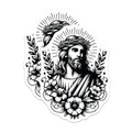 (2 Pack) Spiritual Savior Magnets - Christ Portrait - Inspirational Christian Decor - 5" On Longest Side - for Cars, Fridges, Toolboxes - Made in USA - MAG7319