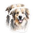 (2 Pack) Australian Shepherd Watercolor Magnets - Happy Dog Fridge Decor - Pet Lover Animal Art - 5 Inches On Longest Side - Thick Durable Magnet - Made in USA - MAG29380
