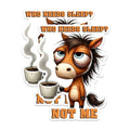 (2 Pack) Funny Inspirational Stickers - Who Needs Sleep Not Me Stickers - Coffee Theme Animal Stickers - 5" On Longest Side - Sticks to Any Smooth Flat Surface - Made in USA - BMCS2769